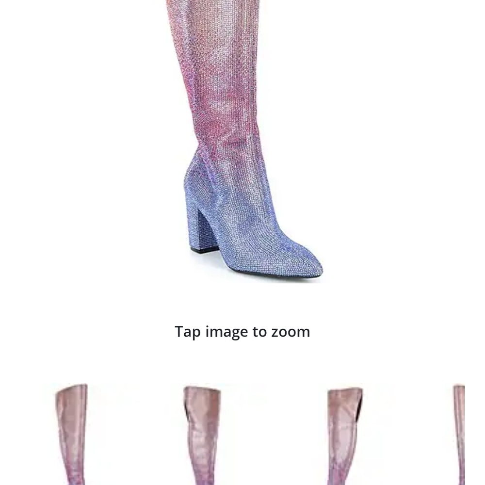 Gianni Bini pink and Blue Over the Knee Boots from the Taylor Swift eras tour - Picture 11 of 12